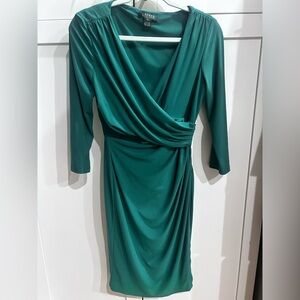 Lauren Ralph Lauren Teal Long Sleeve Dress